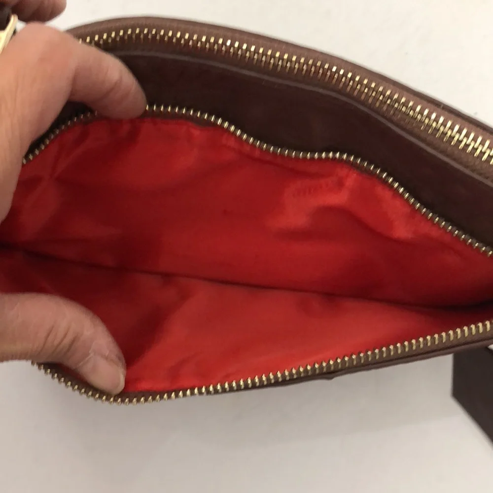 TOTE& CARRY BROWN APOLLO CLUTCH BAG WOMENS SIZE L